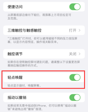 资源苹果授权维修站分享iPhone轻点无法唤醒怎么办